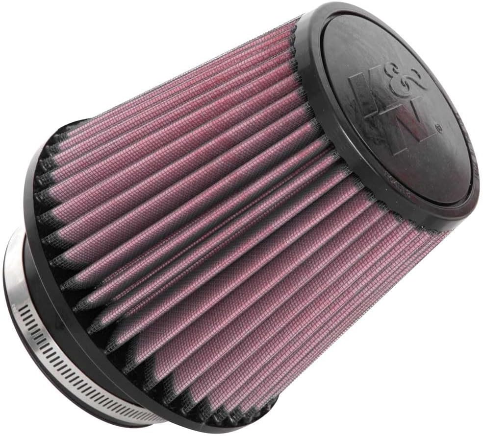 K&N High-Flow Original Lifetime Universal Clamp-On Air Filter: High Performance, Premium, Washable: Flange Diameter: 4 In, Filter Height: 6 In, Flange Length: 1.75 In, Shape: Round Tapered, RU-5060