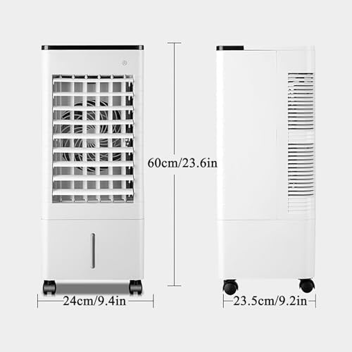 Portable Air Conditioner - 3-in-1 Evaporative Cooler with Remote Control, 15-Hour Timer, Water Tank, and Rolling Casters for Home, Office, and Bedroom Use - White