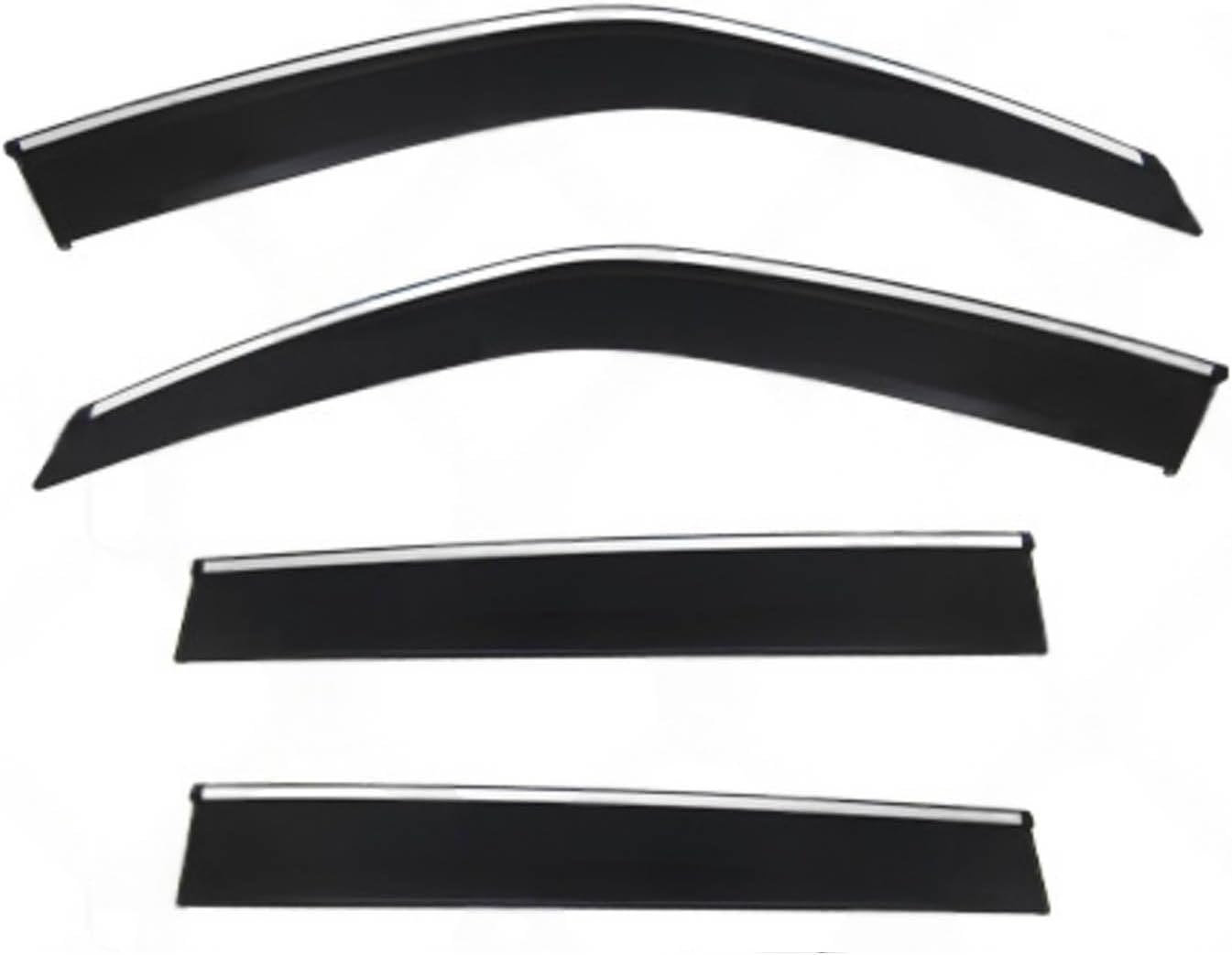 Window Deflectors for Subaru Forester MK3-SH 2009-2012, Sun Rain Guard Window Visors Vent Shades with Bright Stripes Car Accessories