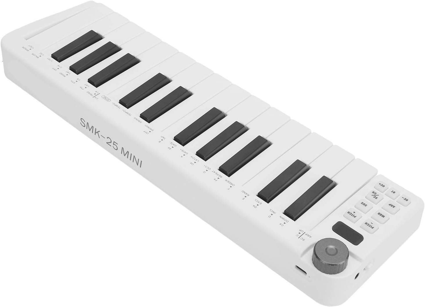 25-Key MIDI Keyboard Controller, USB-C and Wireless Connectivity, ABS Black