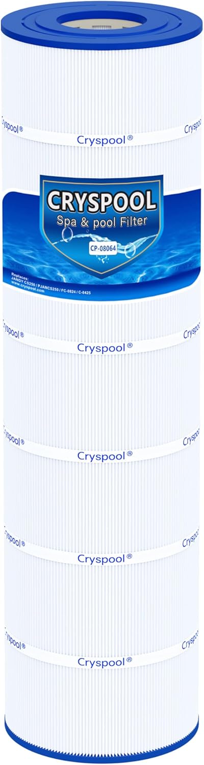 Cryspool® 08064 Filter Compatible with Jandy CS250, PJANCS250, R0462500, C-8425, FC-0824, 250 Sq. Ft Pool Filter Cartridge, 1 Pack