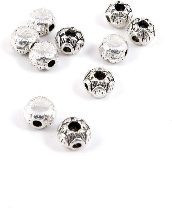 Jewelry Making Charms Antique Silver Tone Color Jewellery Charme Findingss Bulk Wholesale Suppliers Arts Crafts A2SG7 Lotus Loose Beads