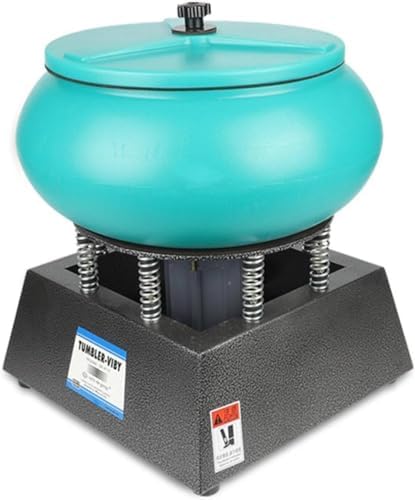 Electric Vibrating Polisher Kit, Professional 12L Rock Tumbler with Strong Load Capacity for Grinding & Polishing Jewelry Accessories, Versatile Drum Polishing Machine