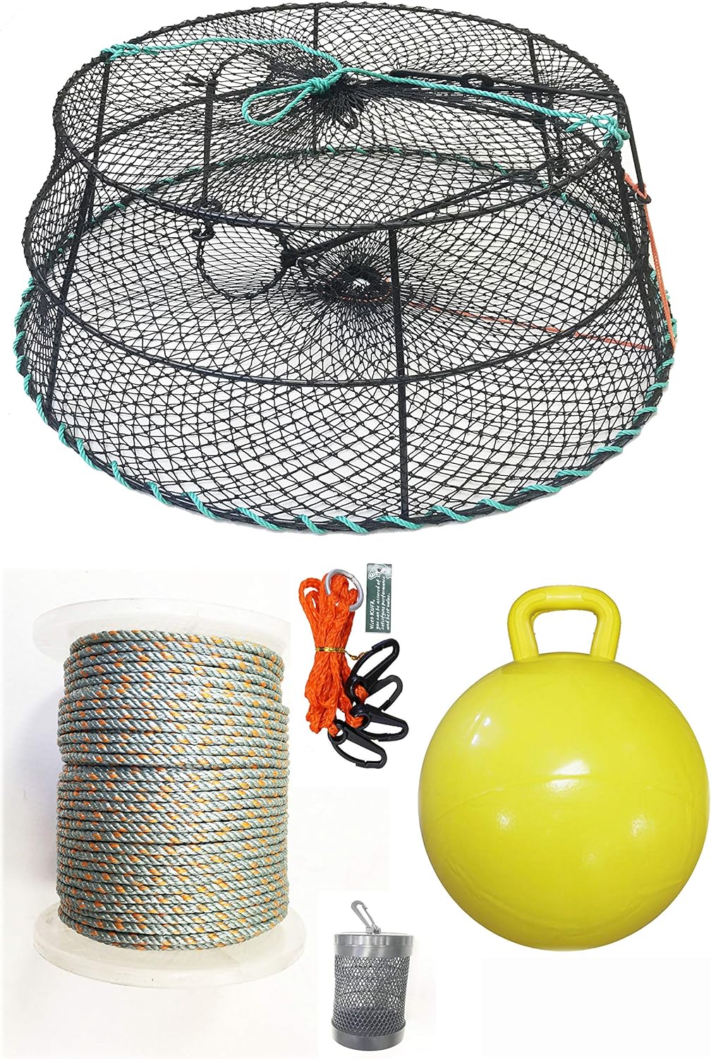 KUFA Sports Vinyl Coated Tower Style Prawn Trap with Prawn Trap Accessory Combo (CT79+PNQ5+HA2)