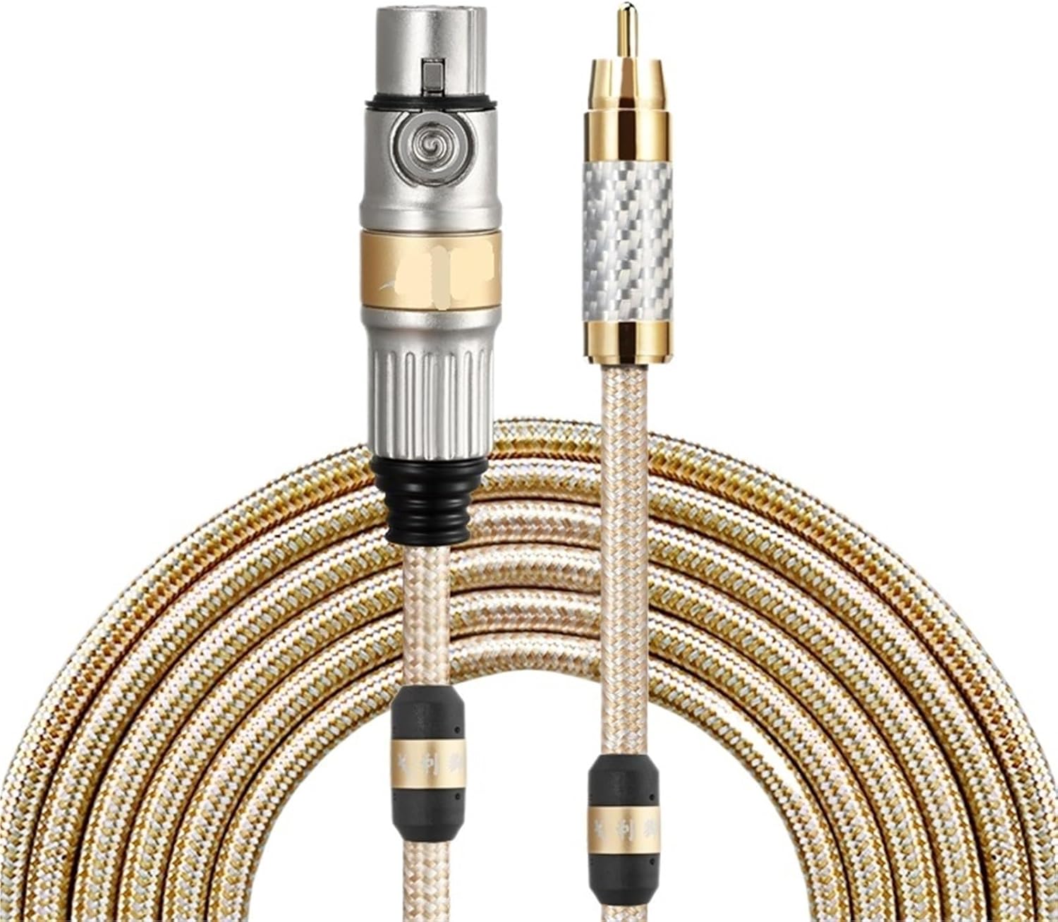 to XLR 3 Pin Audio Cable for Amplifier Mixing Console Regular XLR Female to Male Cable Gold-Plated 1M 2M 3M 5M 10M(1m)