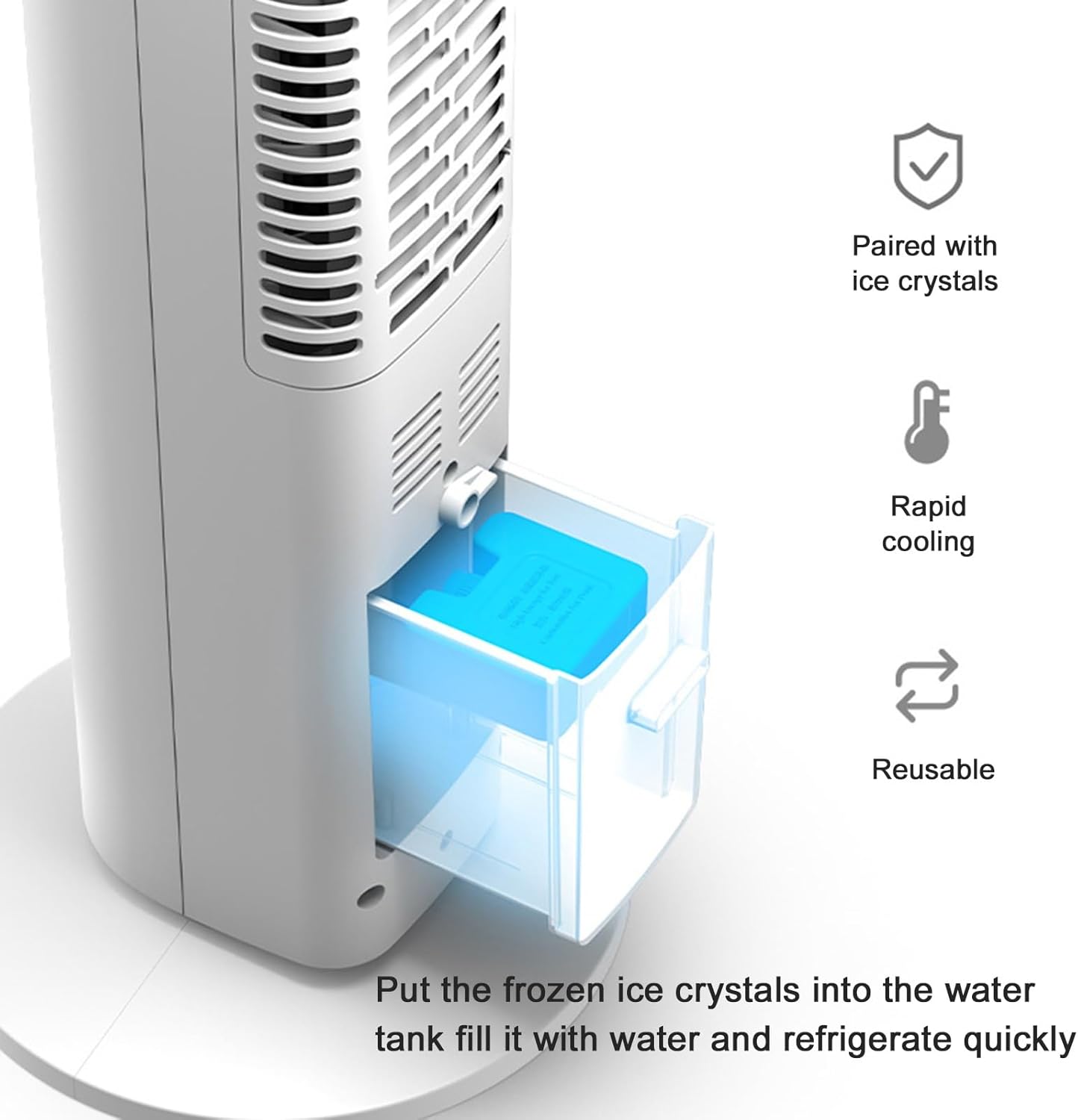 Bladeless Tower Fan, Fans That Blow Cold Air, Cooling Fan with Remote Control and 3 Speed, LED Display, for Room, office, Lightweight Design(88.5cm/34.84in)