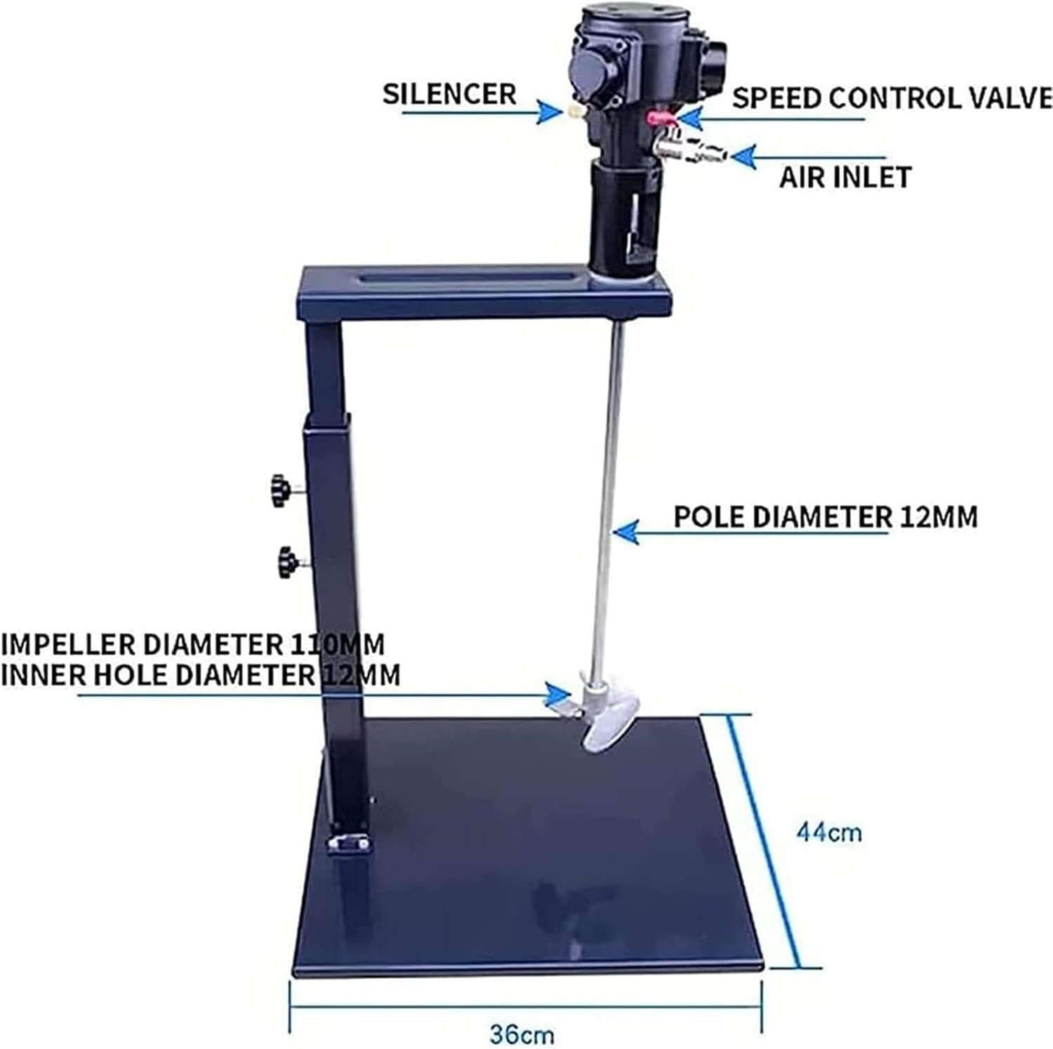 Pneumatic Mixer, 5 Gallon/20l Automatic Lift Paint Stirrer, Desktop Vertical Air Mixer, Ink Mixing Machine, For Viscous Liquid Ink Dye Mixing