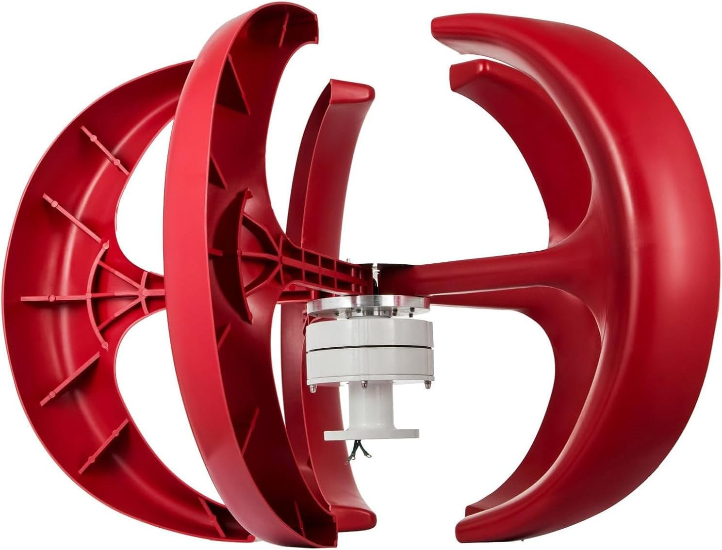 12V Red Vertical Axis Wind Turbine Kit - Three-Phase Permanent Magnet Generator for DIY Projects, Scientific Experiments & Teaching, Micro Wind Power Solution