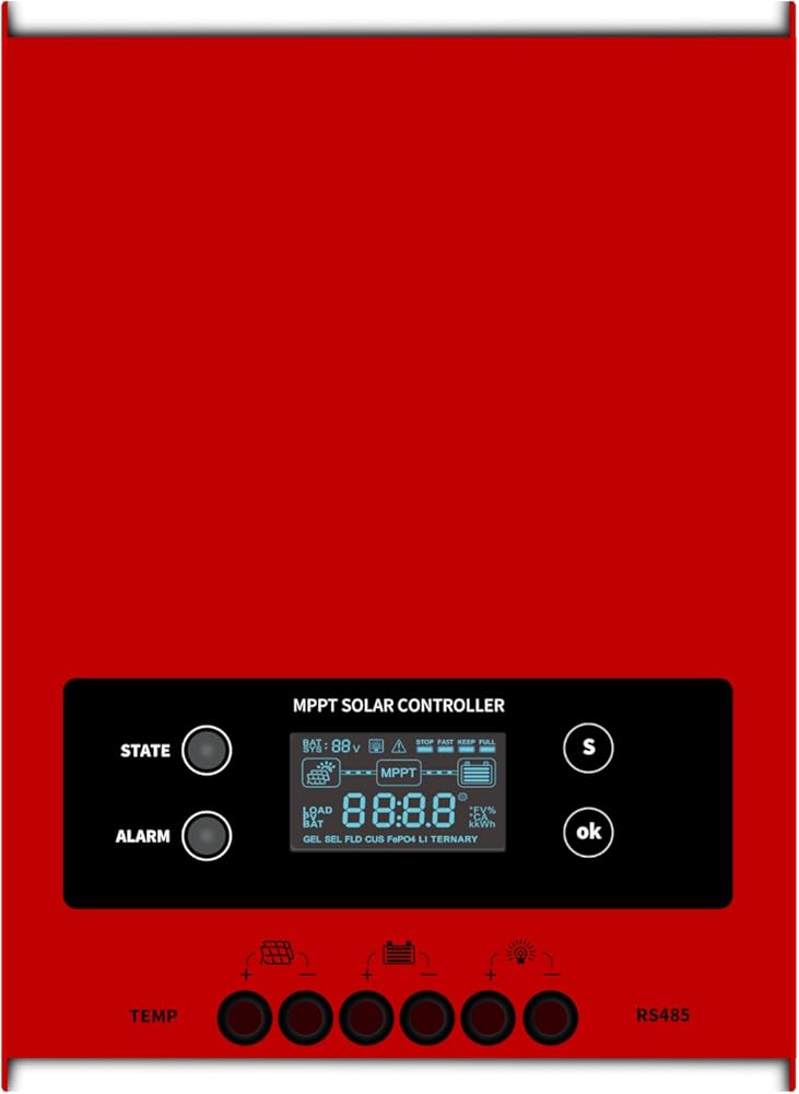 Esmart 4 Series MPPT Charge Controller 100A 12V/24V/36V/48V Auto Working Max. PV 250V Intelligent Regulator with LCD Display for Lead-Acid and Lithium-ion Batteries