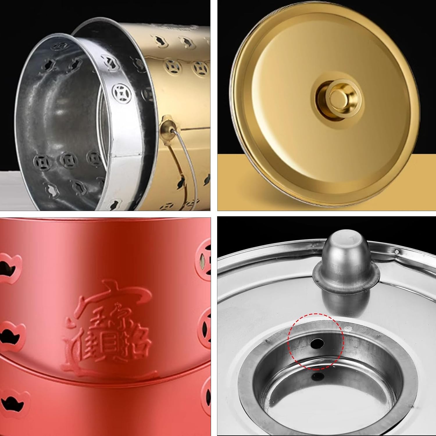 Stainless Steel Outdoor Yard Waste Incinerator Barrel, Fire Pit Burn Barrel with Lid & Burning Tong Cage, Durable Garden Trash Burner for Efficient Waste Disposal