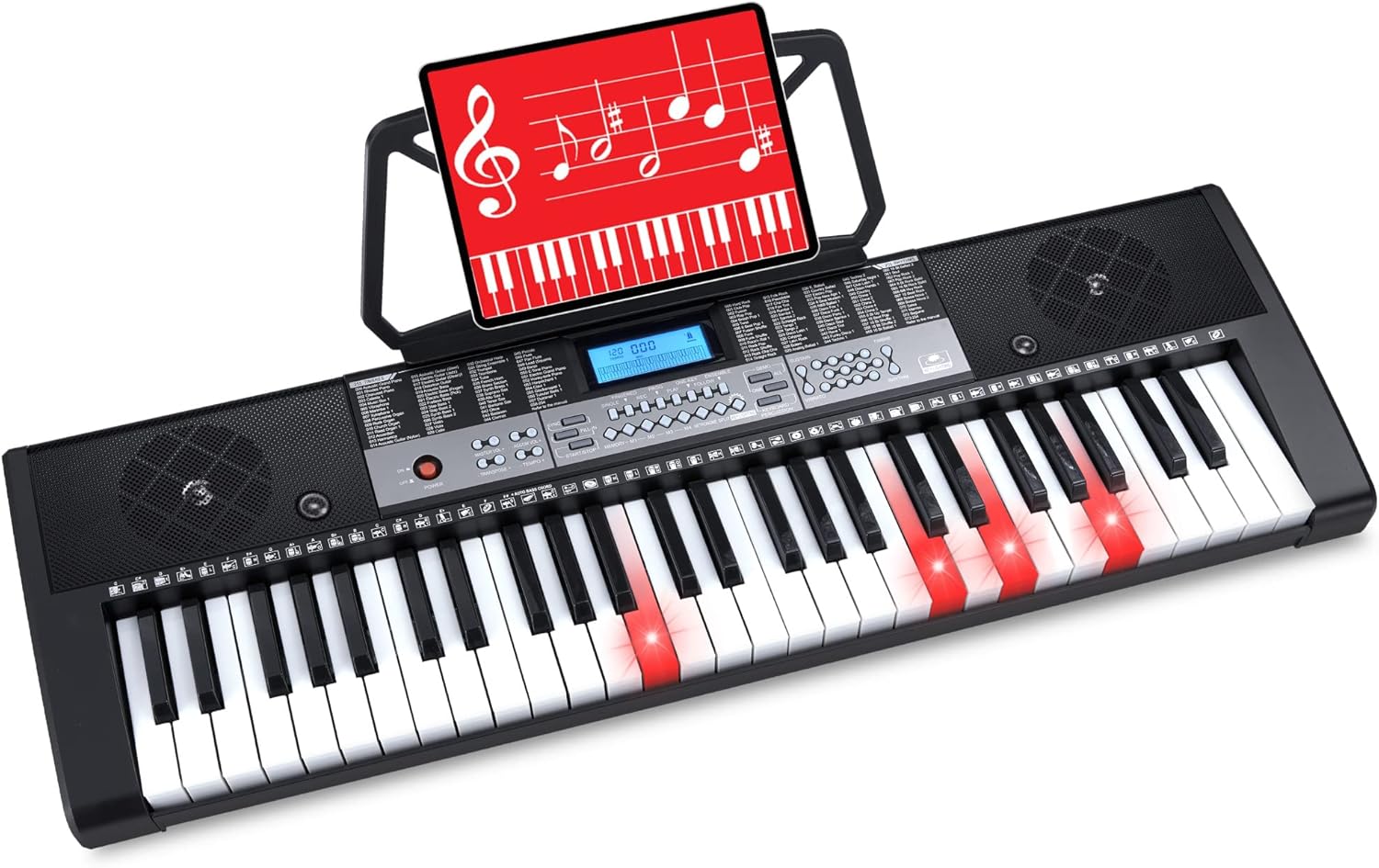 Best Choice Products 54-Key Electronic Keyboard Piano Portable Beginner Electric Keyboard Complete Set w/LCD Screen, Power Adapter, Teaching Modes, Music Sheet Stand, Built in Speakers