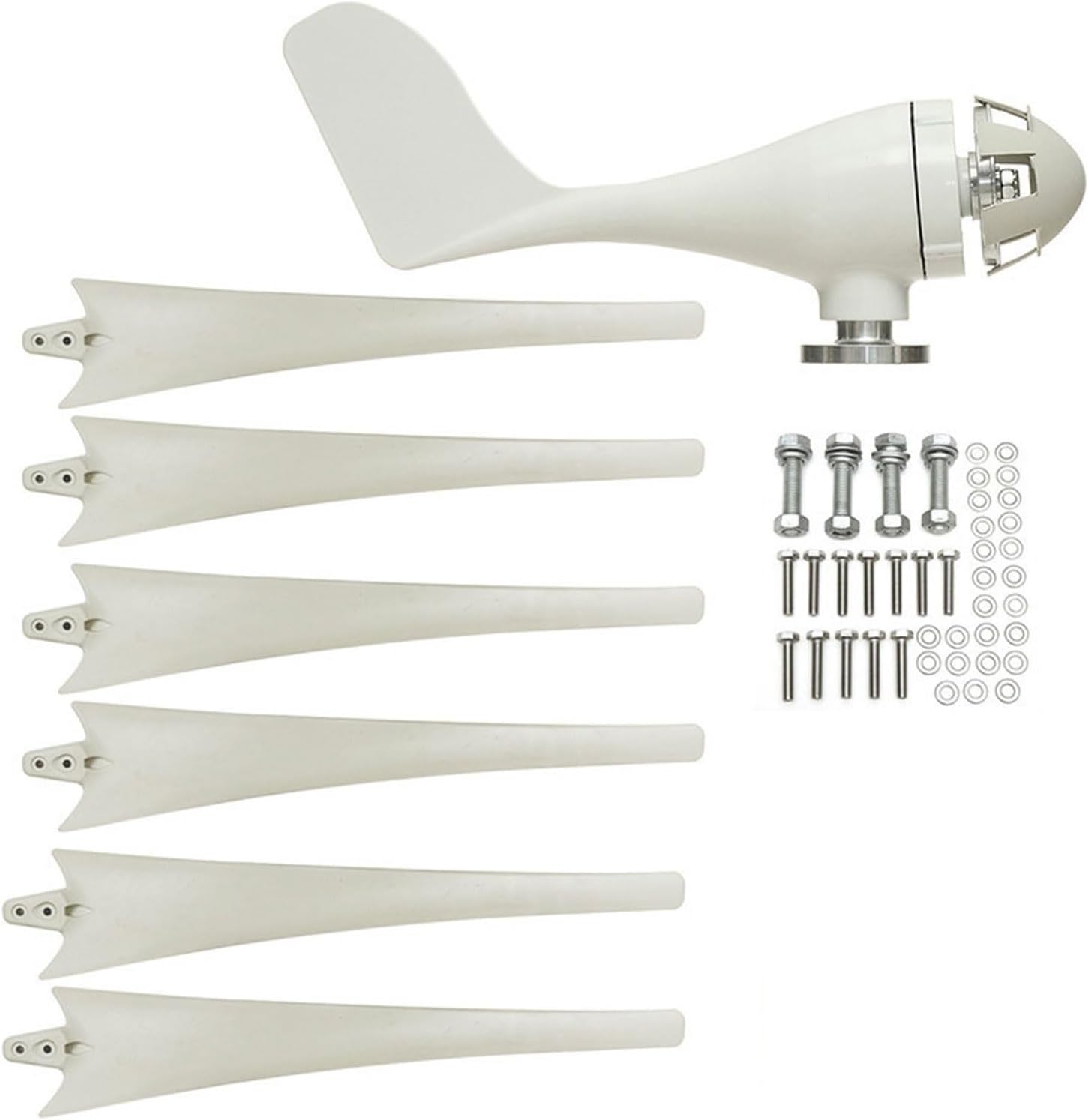 1000W DC 12V/24V/48V Wind Turbine Wind Hybrid Generator 5 Blades PWM Controller Alternator Auto Adjust Windward Direction Three-Phase AC Permanent Magnet Generator (48, Volts)