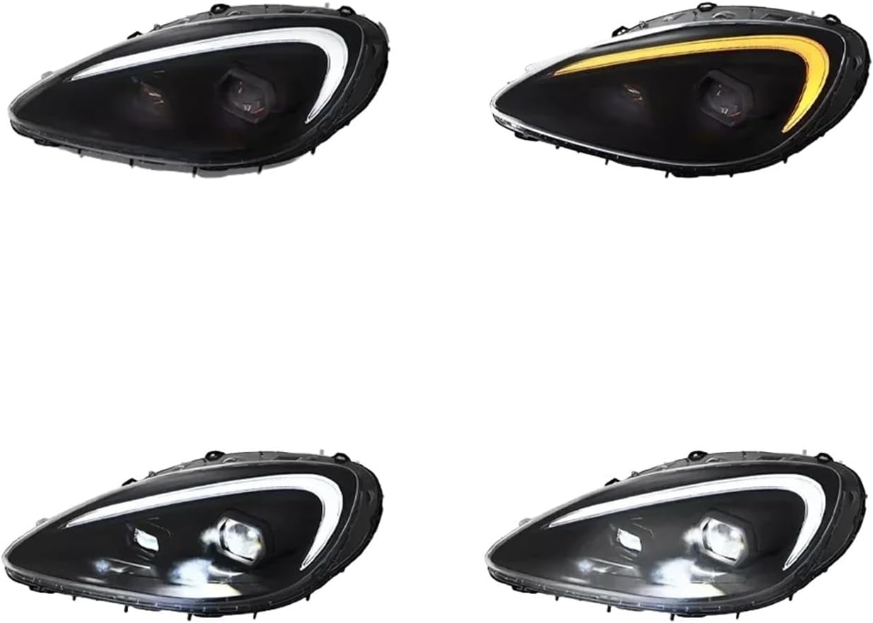 Car Lights Compatible For Corvette C6 RGB 2005-2013 Headlight LED Projetor Head Lamp Daytime Running Light Automotive Accessories(Halogen Right a)