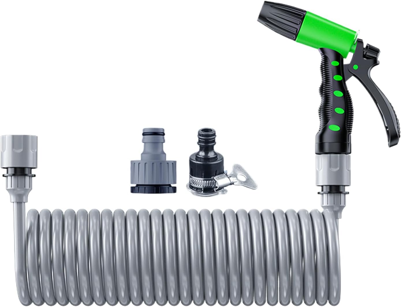 Expandable Hose,Flexible Rubber Water Hose | 66ft Weather Resistant Watering Pipes 4-Layer Latex Core for Farm, Construction Site, Lawn Care, Car Washing