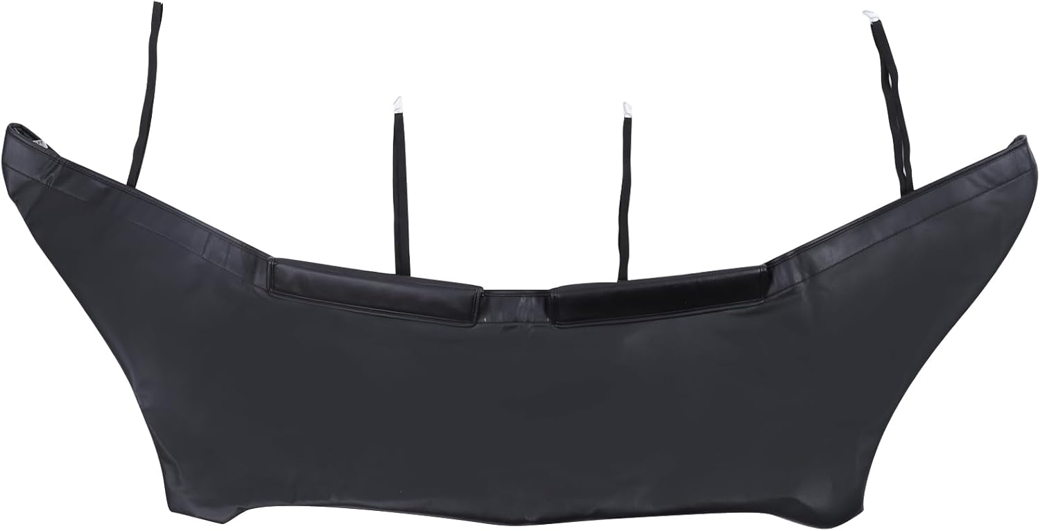 Aunginsy Car Hood Protector Bra Compatible with Kia Soul 2009-2013 Auto Front Engine Hood Cover Black Leather Protector Cover Half Hood Bonnet Bra Front Car Cover Mask Hood Shield Exterior Accessories