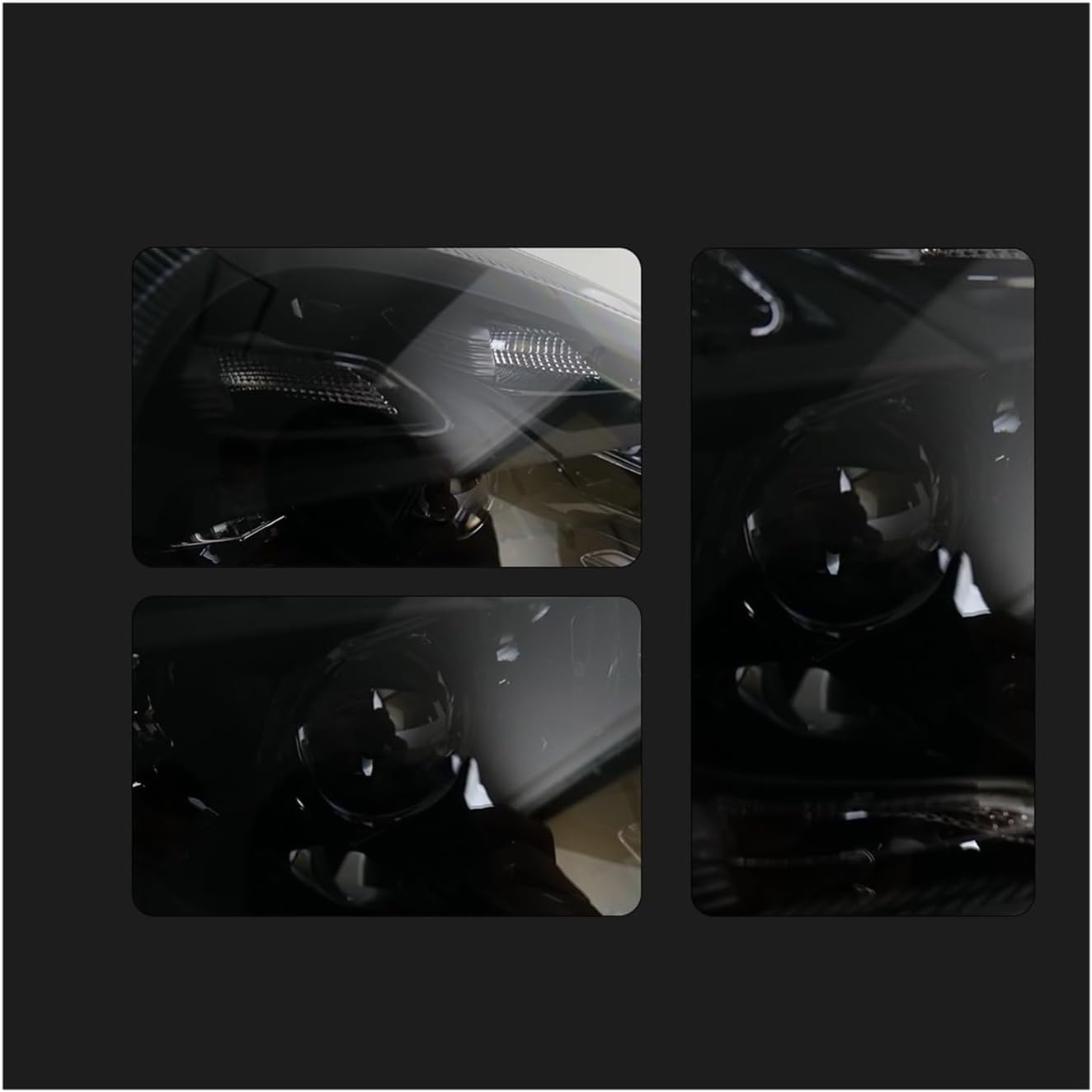 Car Head Lights Compatible For Porsche Cayenne 957 2007-2010 Headlight LED Matrix Front Lamp DRL Auto Accessories Plug Play(R rudder)