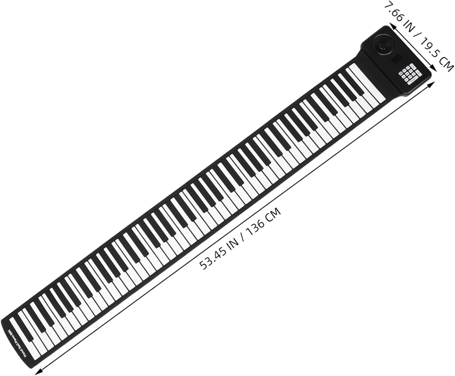 Portable Key Hand Roll Piano Foldable Silicone Electronic Keyboard with Built-in Speaker for Travel and Beginners Battery Operated Full Range of Keys Lightweight Design