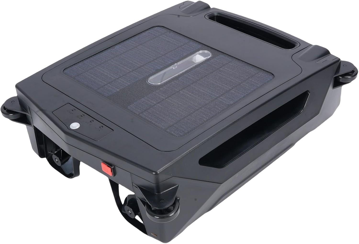 Fafeicy Solar Pool Surface Cleaner Robot, Automatic Cordless Rechargeable Pool Skimmer 5H Runtime, 100㎡ Coverage, Ideal for Inground and Above Ground Pools (US Plug)