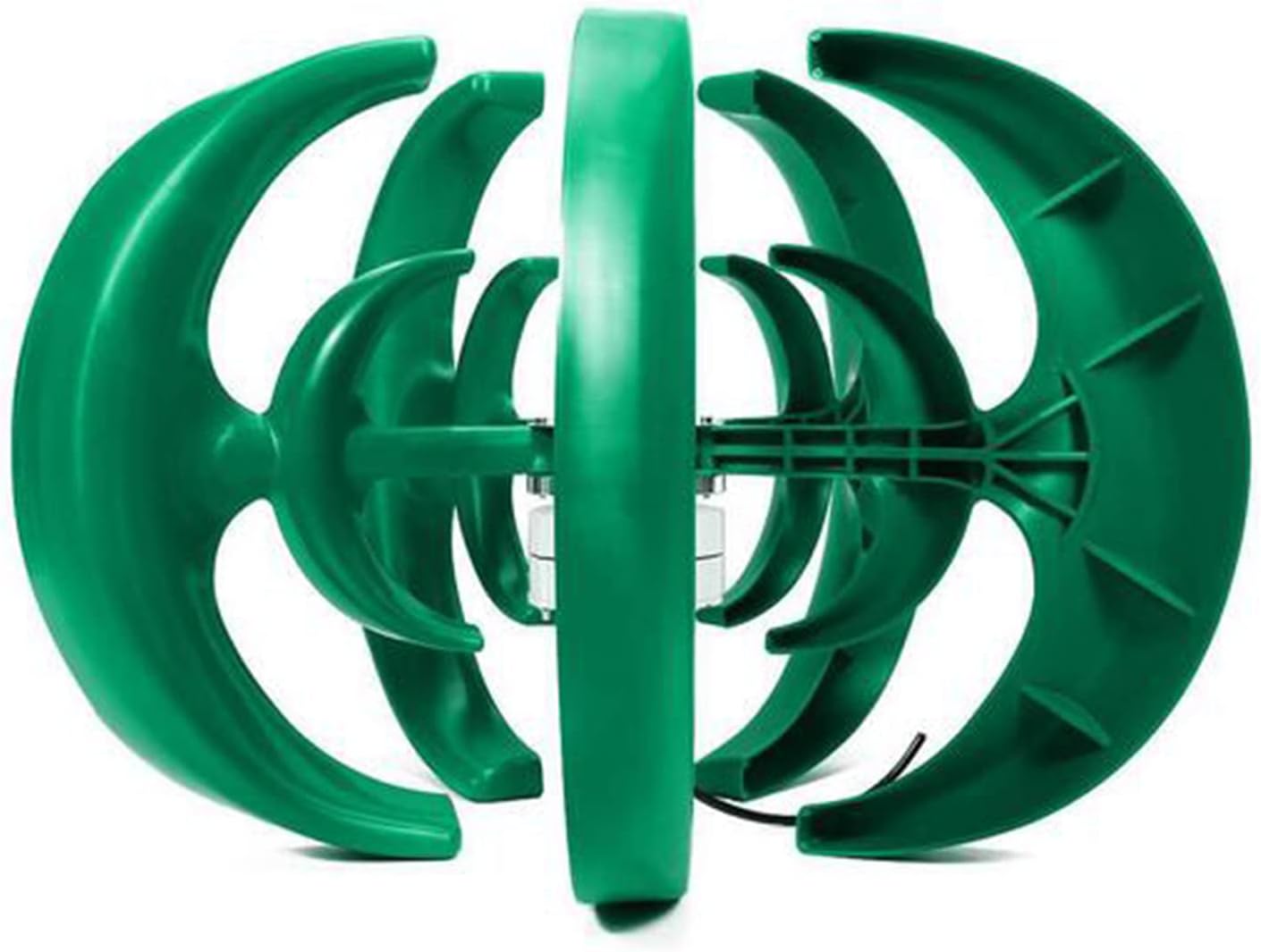 3000W No Noise Power Wheels Wind Power System, 12V 24V 48V 5 Blades Green Lantern Wind Power Kit Suitable for Courtyard Gardens