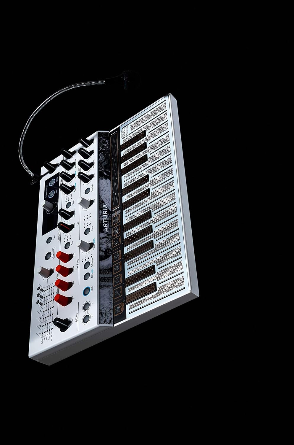 Arturia MicroFreak Vocoder Edition Hybrid Synthesizer 25-key Paraphonic Hybrid Hardware Synth and Vocoder with Poly-aftertouch Flat Keyboard and Gravity Phone Holder and Pro Headphone Bundle
