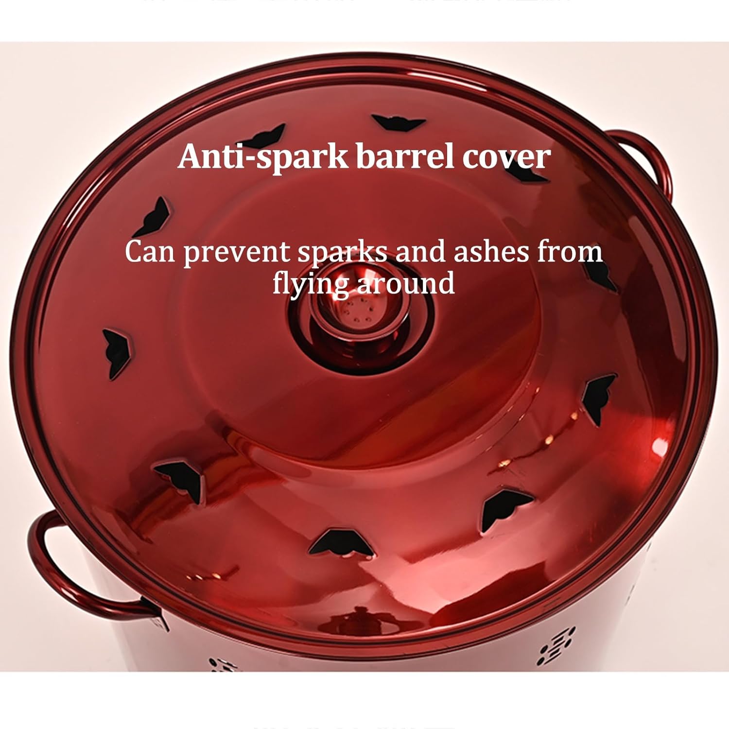 Burn Barrel Stainless Steel Fire Pit Paper Burner Yard Waste Incinerator Burn Barrels for Outside for Burning Trash Burn Cage for Garden Paper Leaf Trash Wood Backyard Bonfire.(Red-Medium-40x40CM/15.7