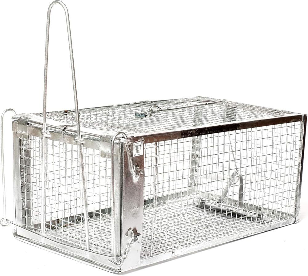 Quality Live Animal Humane Trap Catch and Release Rats Mouse Mice Rodents Cage - Voles Squirrel and Similar Sized Pets Safe and Effective (Small 10.5