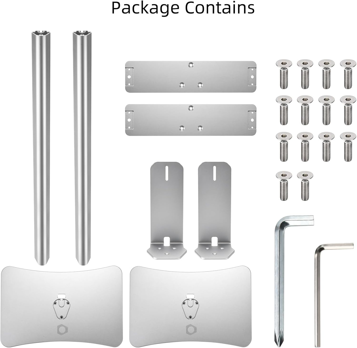 Premium Aluminum Floor Stand for Sony HT-A9M2/HT-A9/SA-RRS5,Universal Fit for Dolby Atmos Speakers, Heavy-Duty Anti-Vibration Design, Cable Management System