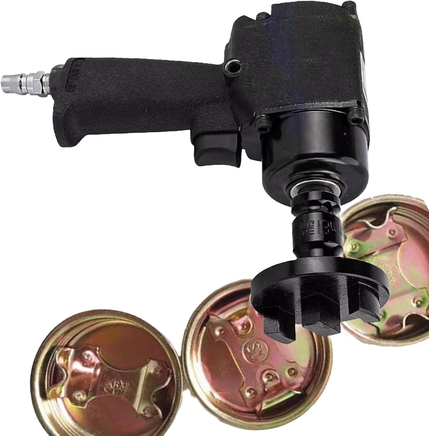 28MM/61MM Oil Drum Capping Machine, Pneumatic Oil Barrel Crimper, Idling Speed 7000RPM, Adjustable Forward and Reverse, for Liquid Packaging Industry