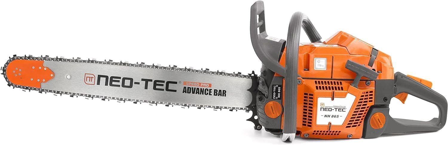 NEO-TEC New NH865 65cc Gas ChainSaw, Chain Saw with 24 Inch Advance Bar and Chain, 3.4KW 4.6HP Gasoline Chainsaw for Professional Wood Work (28 INCH)