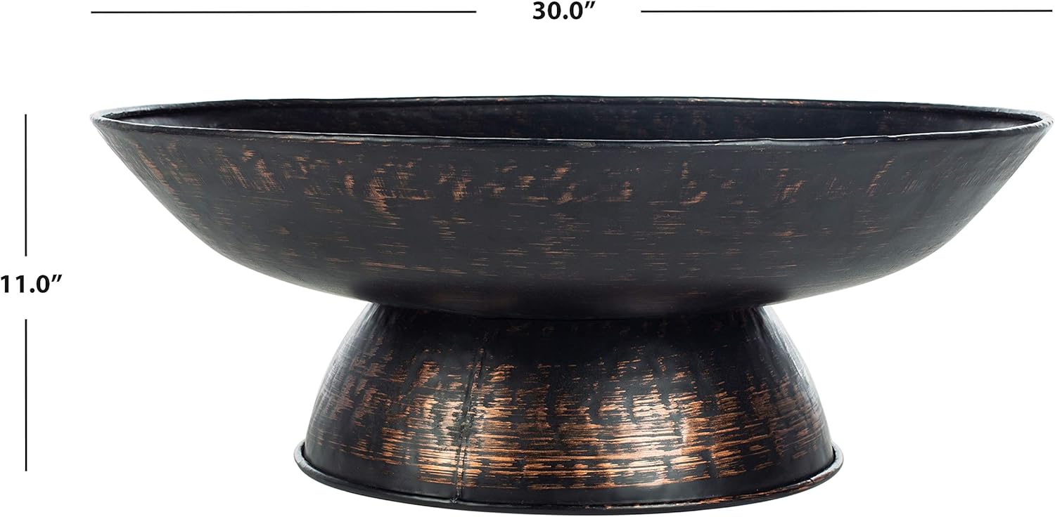 Safavieh Outdoor Collection Grenada Fire Pit, Black