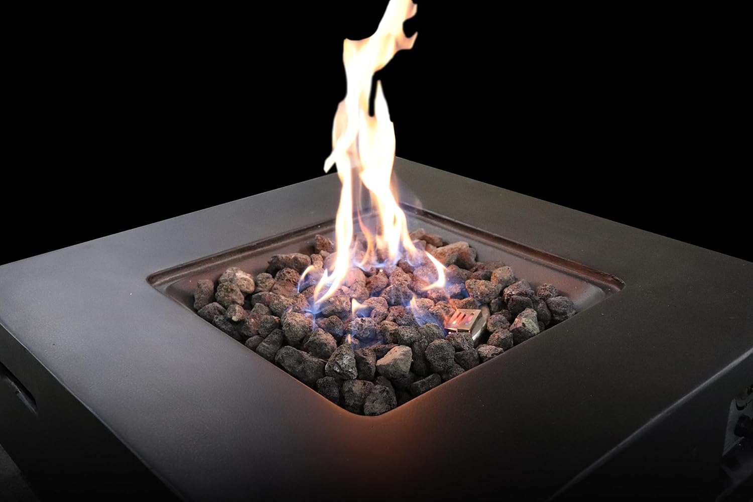 Fiber Reinforced Concrete Propane,Natural Gas Fire Pit Table(Charcoal)