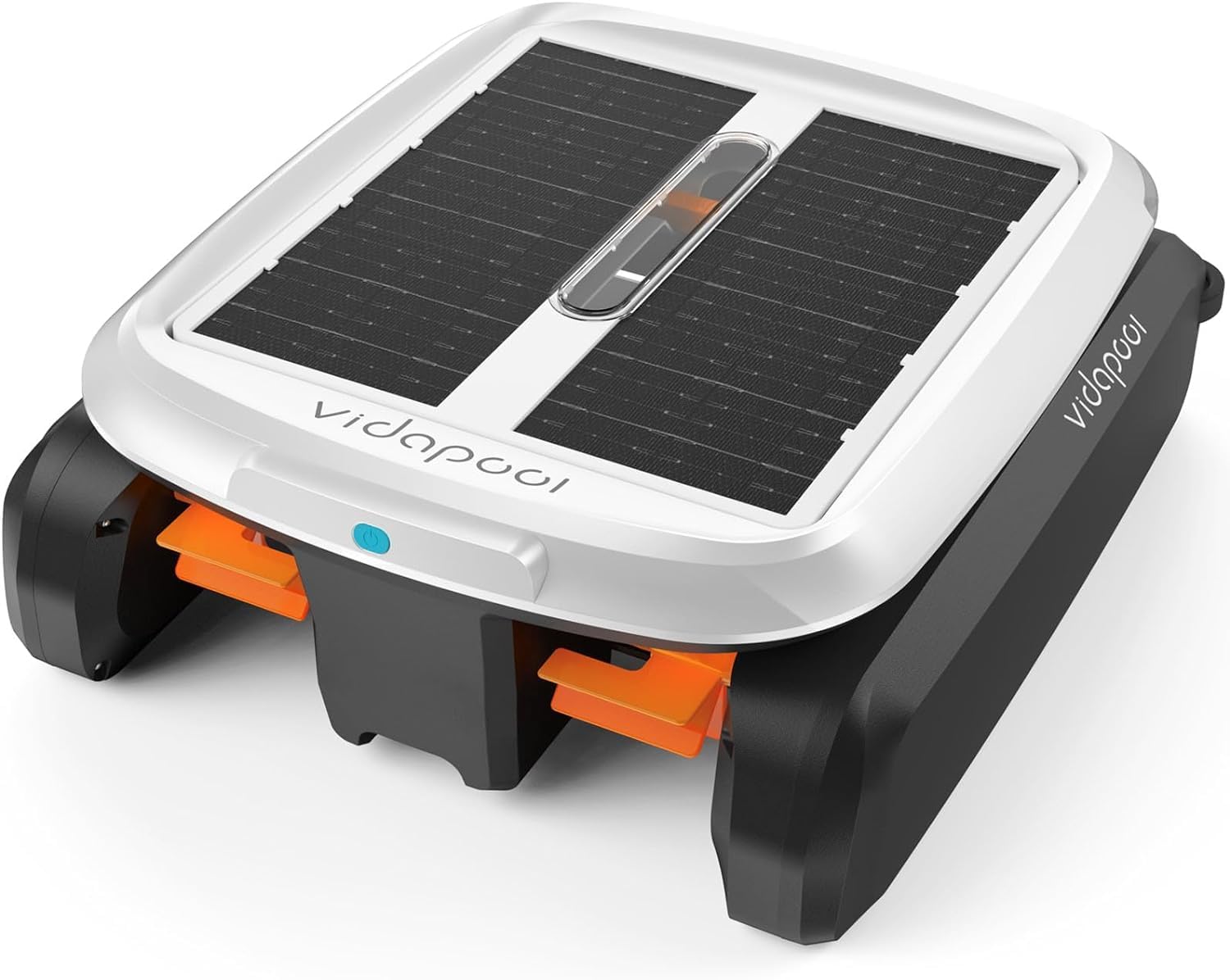 Solar Powered Automatic Robotic Pool Skimmer Cleaner,Solar Pool Surface Cleaner Dual Mode with Navigation Sensor Daytime＆Overnight Continuous Cleaning Ideal for All Swimming Pool-White