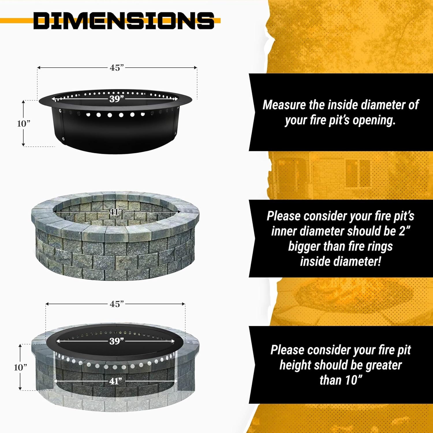 FEBTECH Fire Pit Ring Smokeless - 45