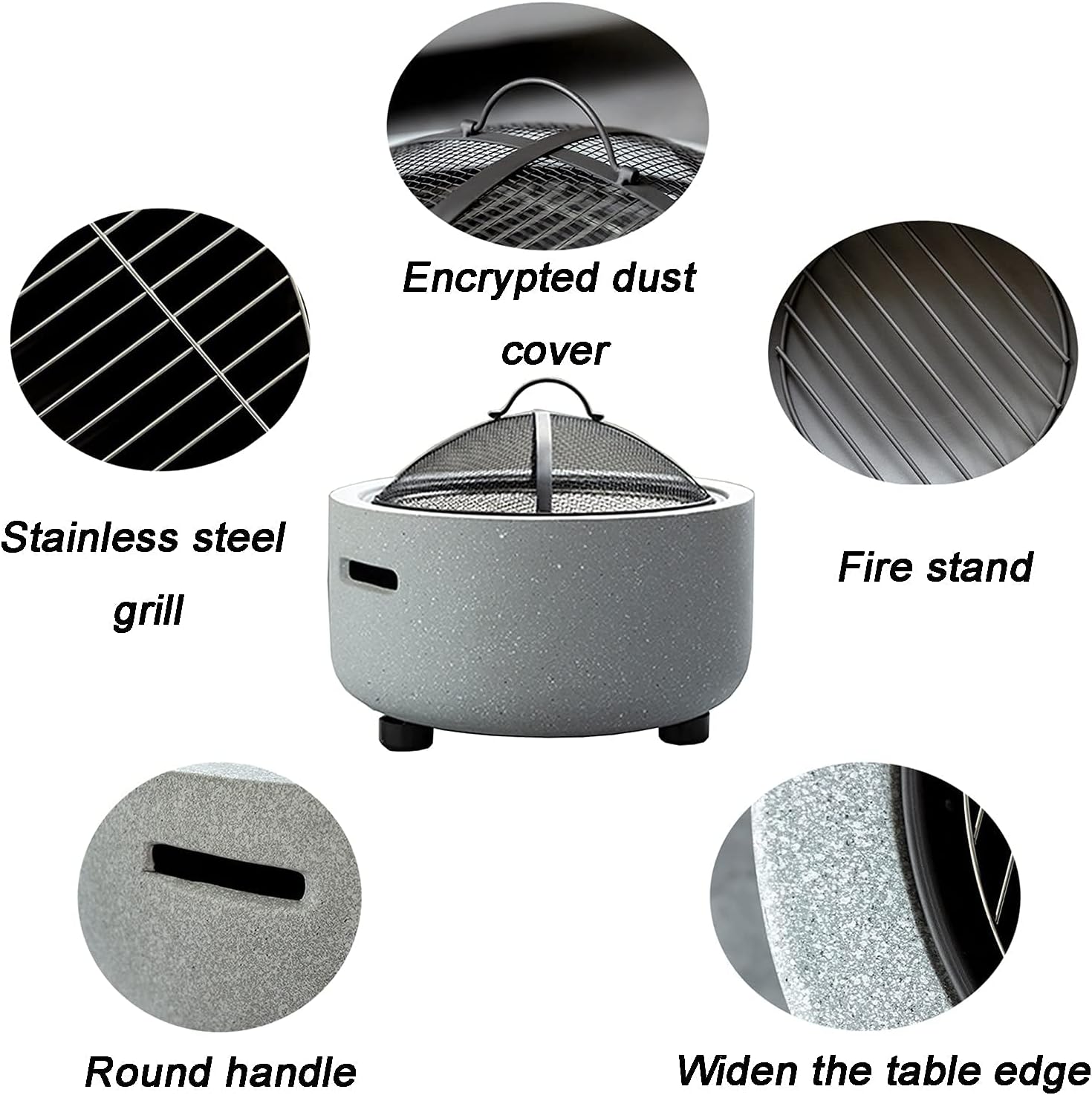 Fire Pit Outdoor fire Pit, Oyster Grill Set, Balcony Villa Courtyard Grill Set