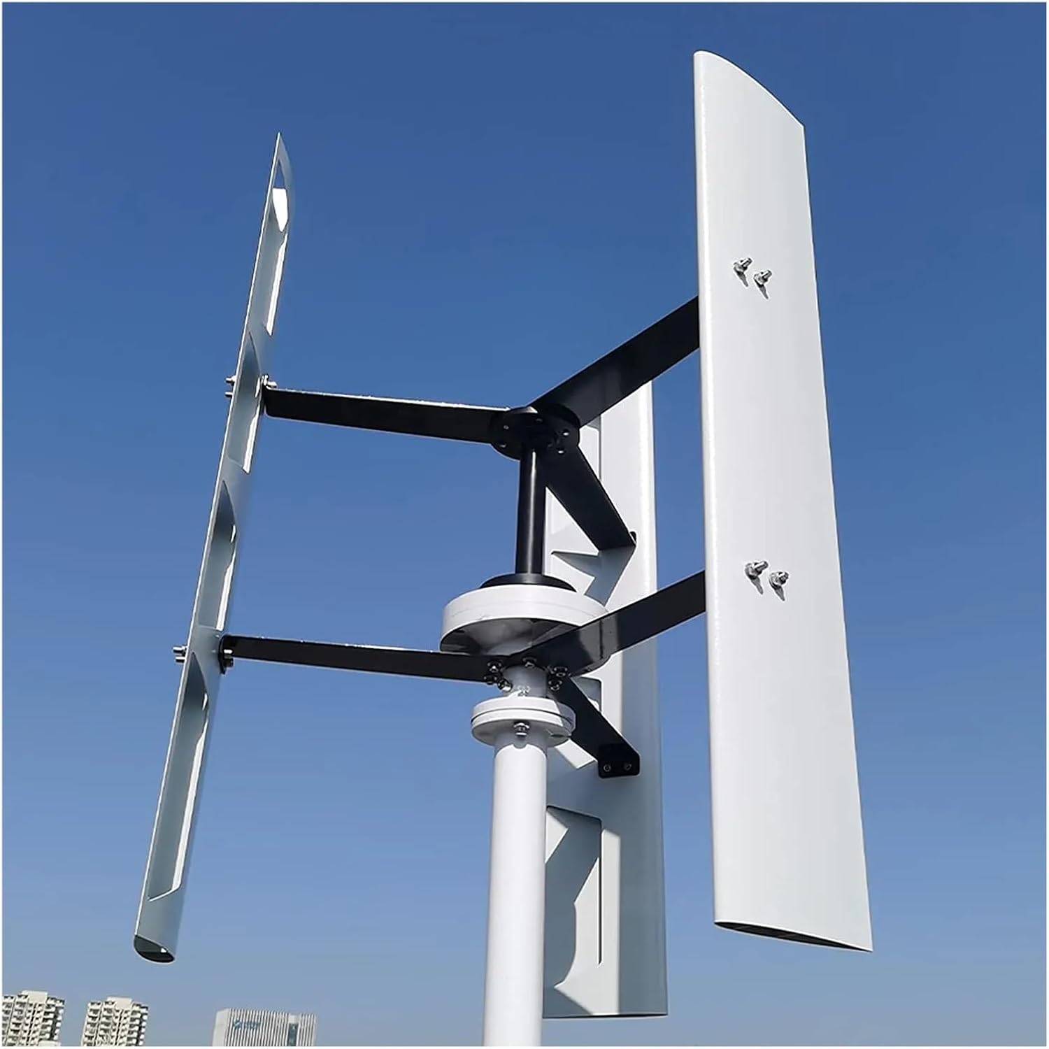 Wind Turbine Generator Kit, Low Noise 10KW Vertical Free Energy Wind Turbine nerator for Home 10000W 12V 24V 48V AC 3 Phase Windmill for Hybrid Solar Wind System(Importación DC24V)