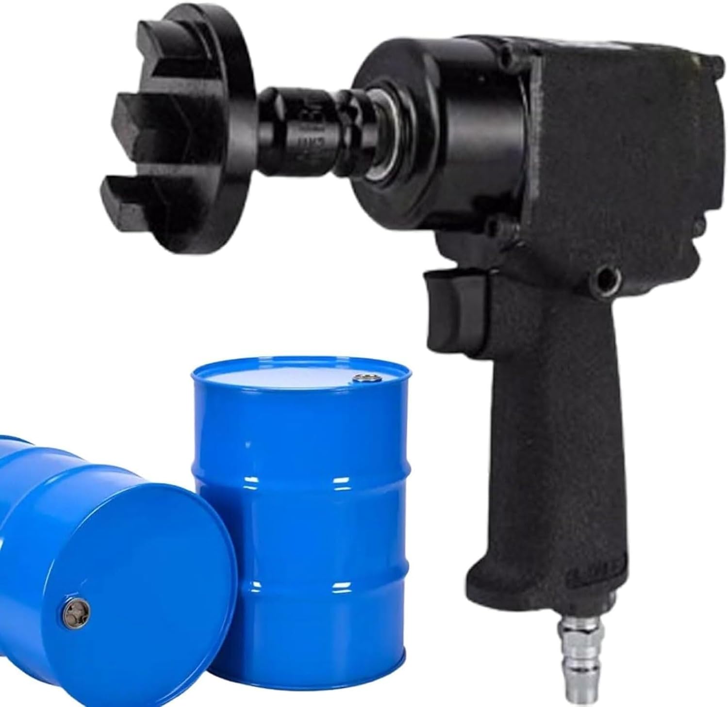 Pneumatic Oil Drum Capping Machine, 28MM+61MM, Idling Speed 7000RPM, 1/4 Inch Air Inlet, Forward and Reverse Adjustable, Suitable for Liquid Packaging Industry