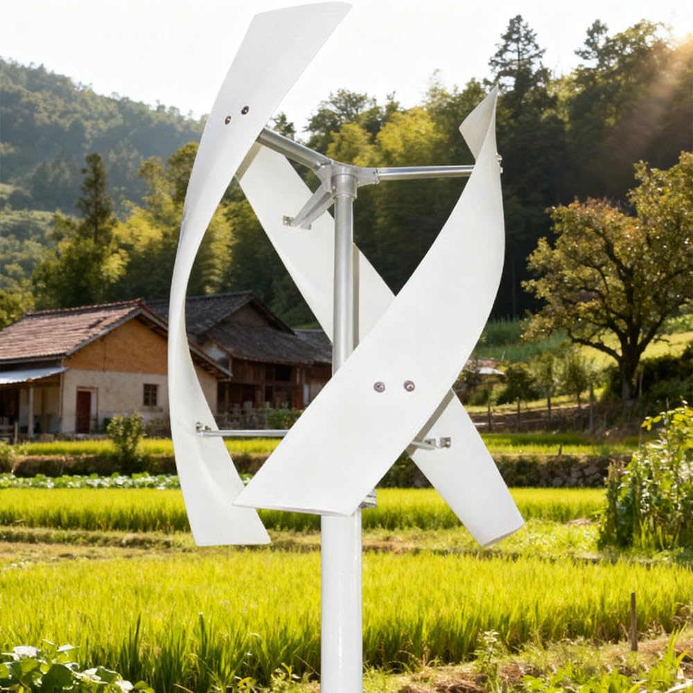 Vertical Magnetic Levitation Wind Turbine,3 Blade Home and Camping Wind Turbine,Starting Wind Speed 1.5 M/S,High Wind Energy Utilization,for Courtyards and Factories 100W12V
