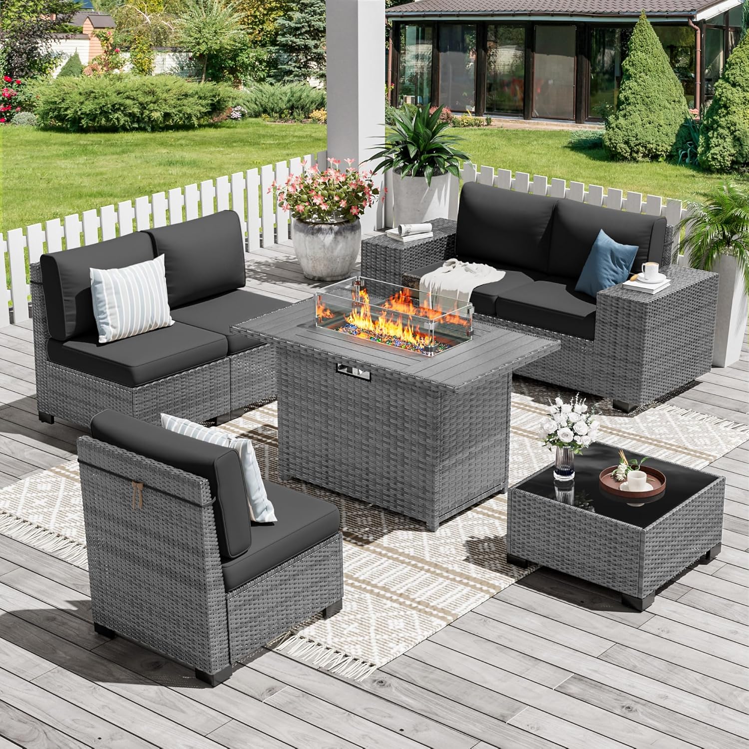 Amopatio Patio Furniture Set 7 Pieces Outdoor Furniture with 44