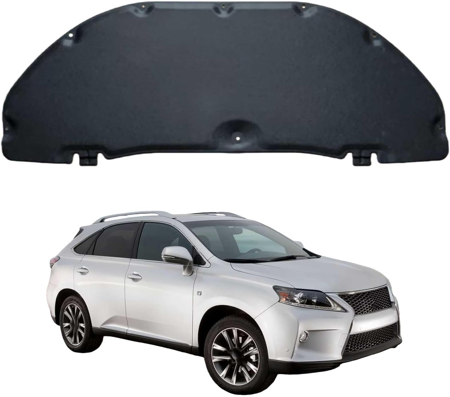 Car Front Hood Engine Sound Pad for Lexus RX350 2013-2018 OE:53341-48120, Heat Insulation Cotton Mat Cover Soundproof Car Accessories
