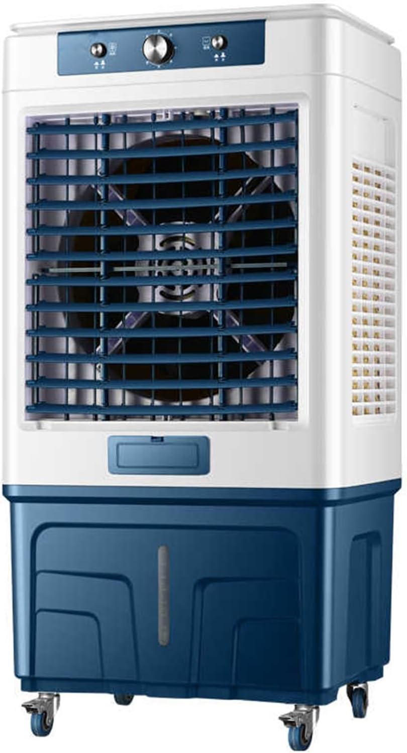 Evaporative Air Cooler, Portable Air Conditioners with Water Tank and 3 Speeds, 3 in 1 Fast Cooling Fan for Room Office Garage