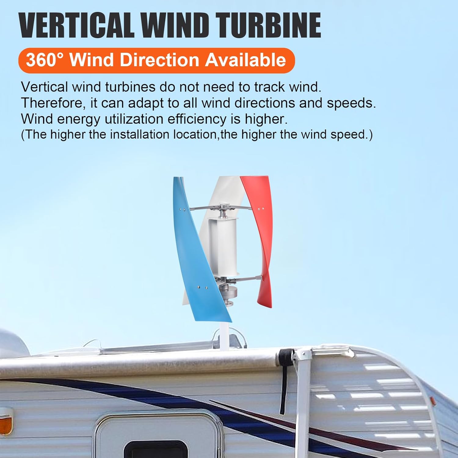 Vertical Axis Wind Turbine | 3 Leaves Wind Powered Generator 3000W - Quiet AC Permanent Magnet Generator, Windmill Household for Street Lighting