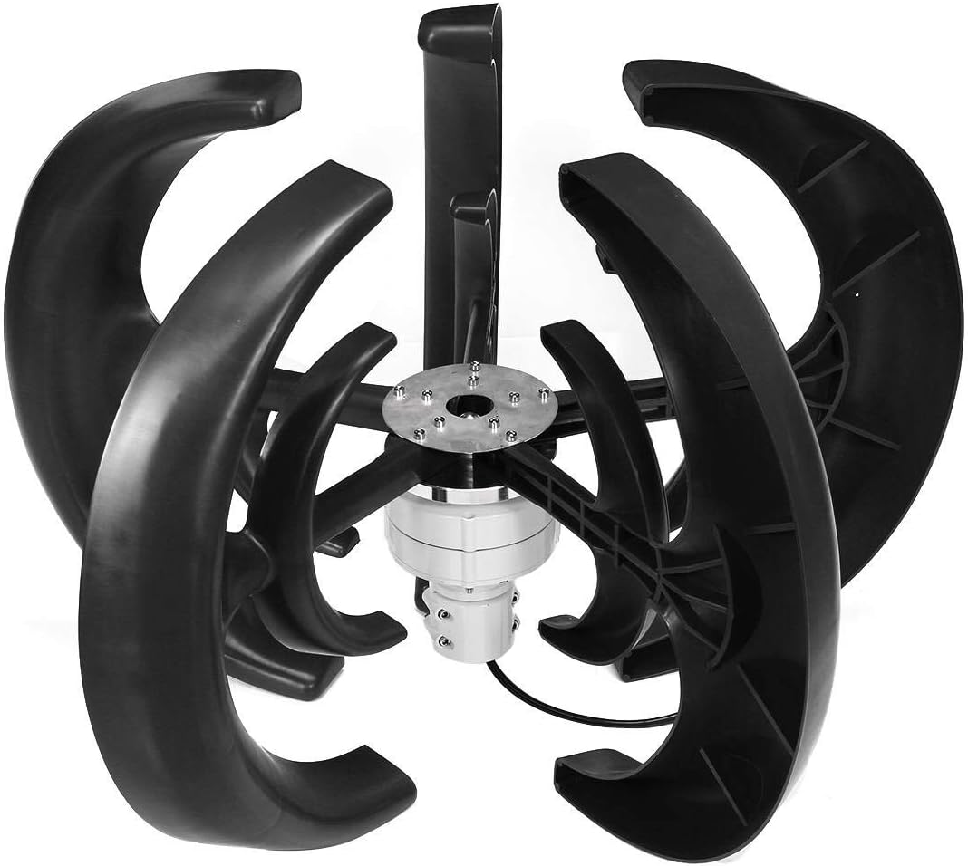 12V 24V 5 Blades Wind Turbine Generator 4000W with Charge Controller for Windmill RV Home Yacht Farm Wind Generator