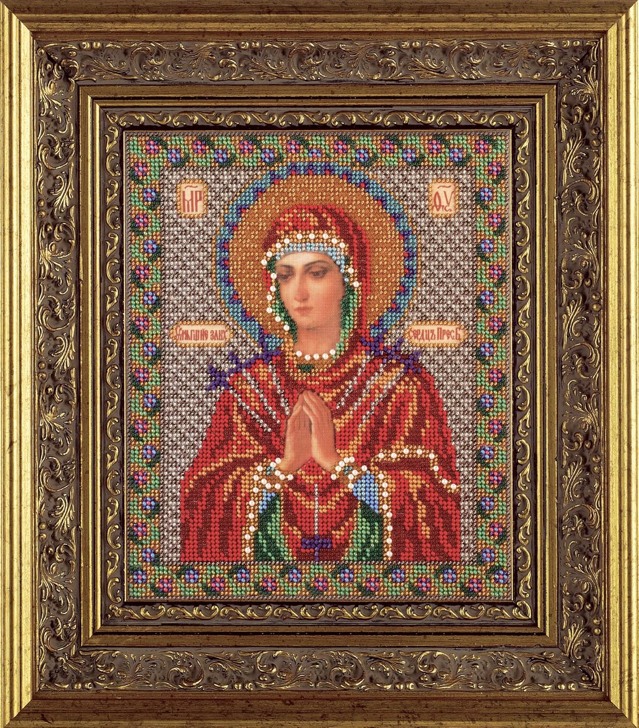 Bead Embroidery Kit DIY Icon Our Lady Softener of Evil Hearts 7.9