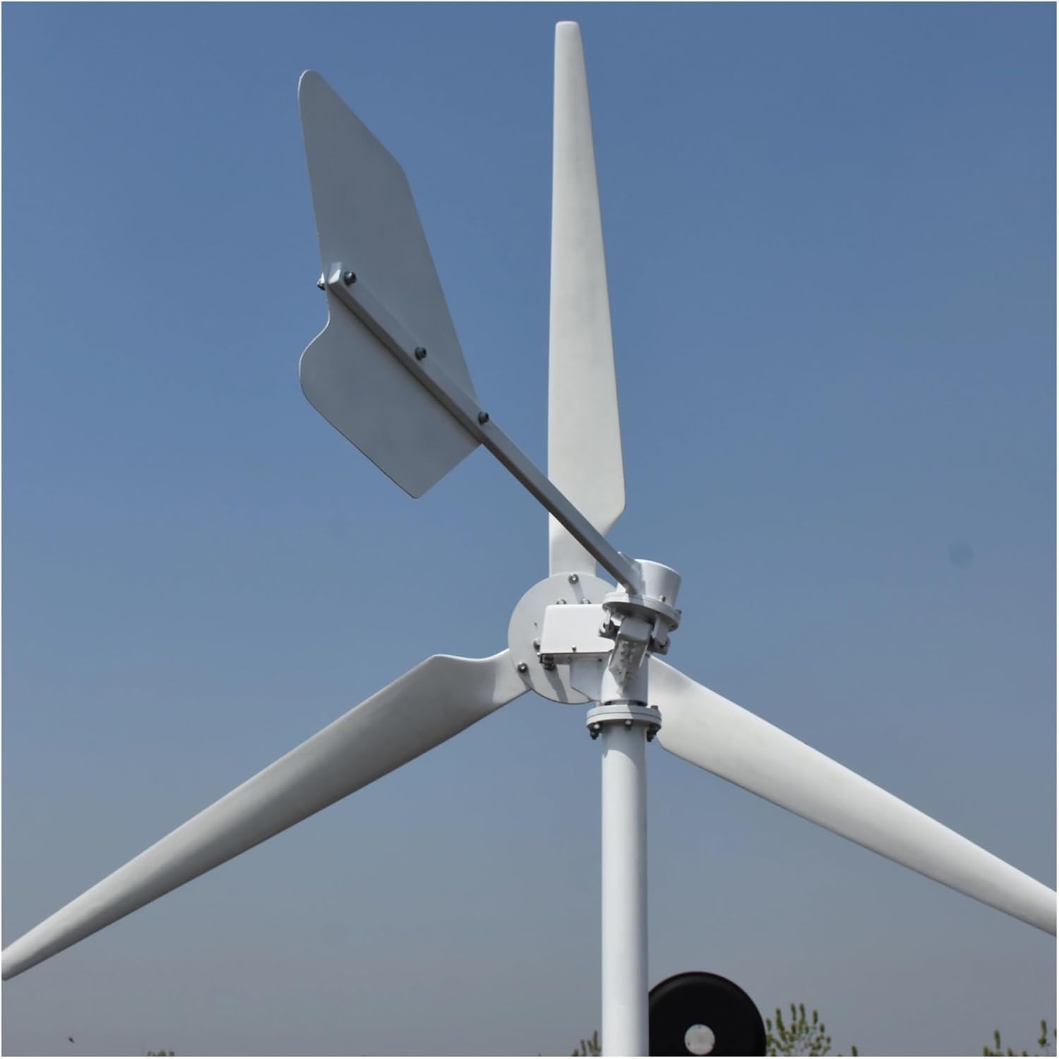 Windmill Generator, Free Energy 2000W Windmill Horizontal Wind Turbine Generator Low RPM High Efficient Home Use Project Farm Boat (Color : White, Size : 48V)