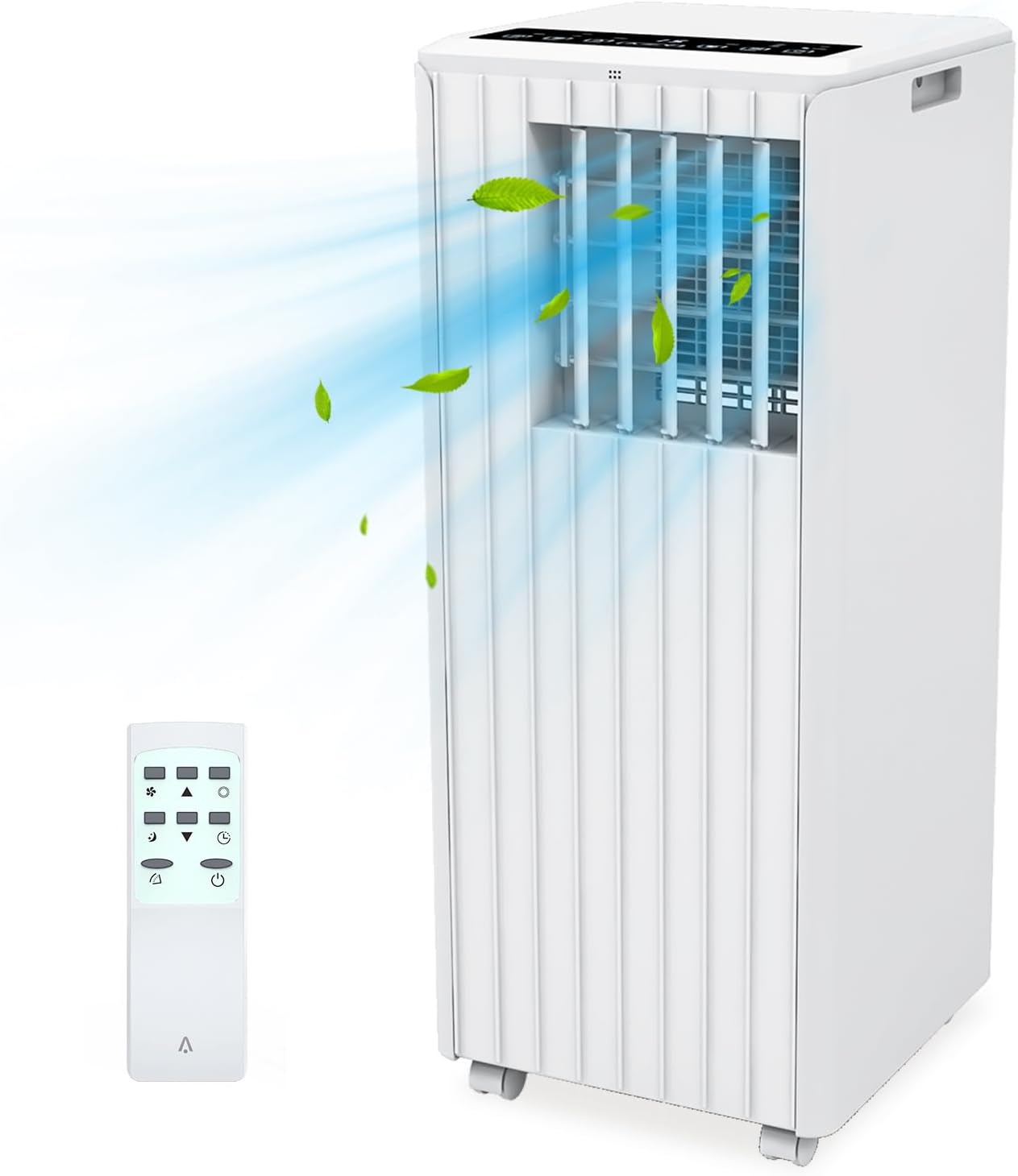 Portable Air Conditioner 8000 BTU– Compact 3-In-1 AC Unit With Cooling, Dehumidifier & Fan, Energy-Efficient Portable Air Conditioner With Remote & 24H Timer for Rooms Up to 350 Sq Ft (White)