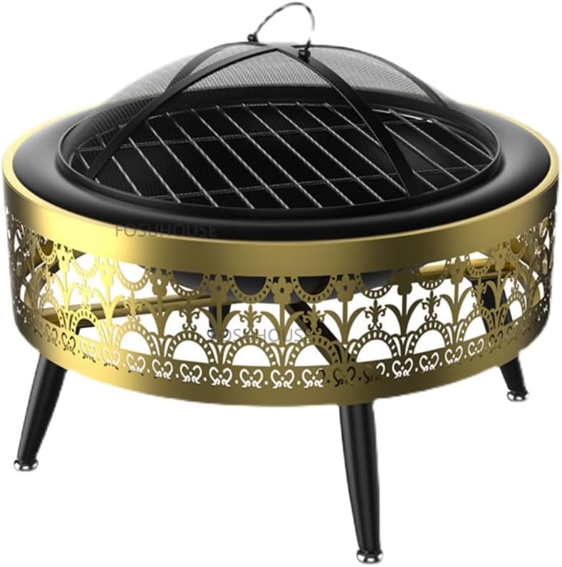 Outdoor Fireplaces Iron Fire Pit for Outdoor Heater Winter Indoor Stove Creative Leisure Barbecue Smoke Free Charcoal Braziers Fire Pits