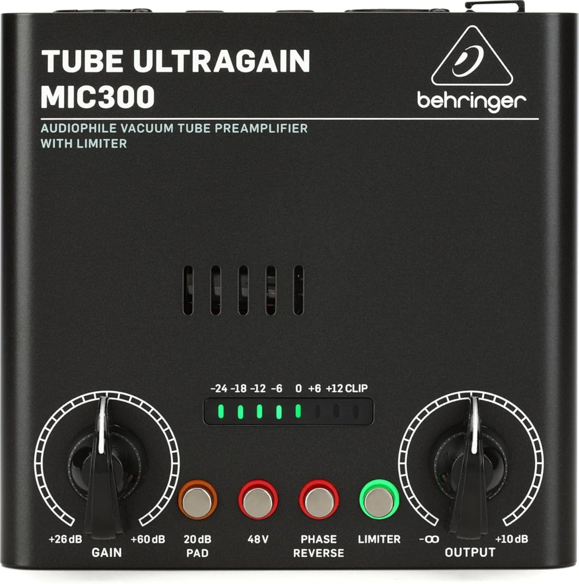 Behringer Tube ULTRAGAIN MIC300 Audiophile Vacuum Tube Preamplifier with Limiter