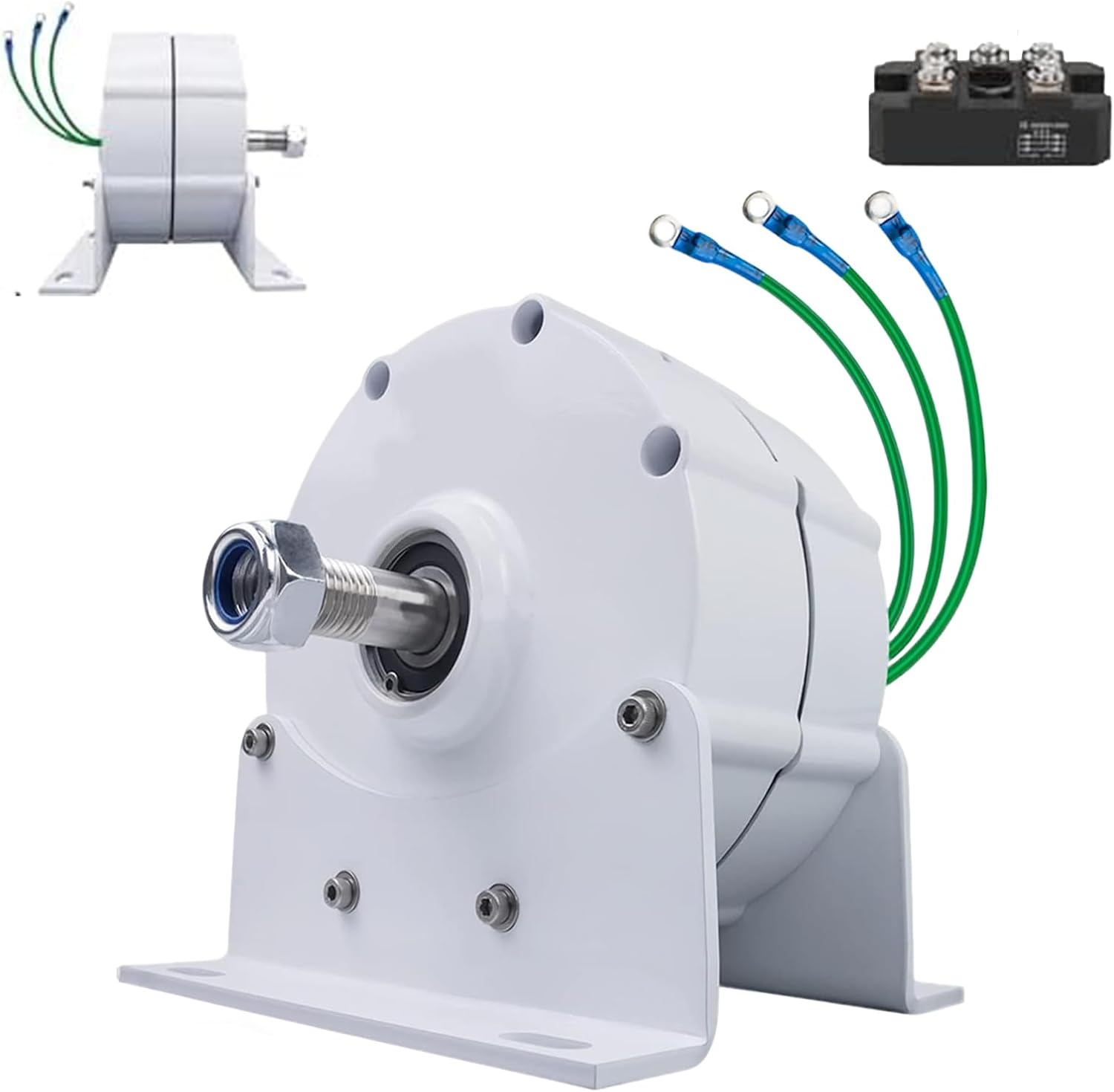 600r/m 600W 12V/24V/48V Permanent Magnet Generator AC Alternator,Brushless Design eliminates wear and Tear, for Vertical or Horizontal Wind Turbine 600W Wind Generator 48V