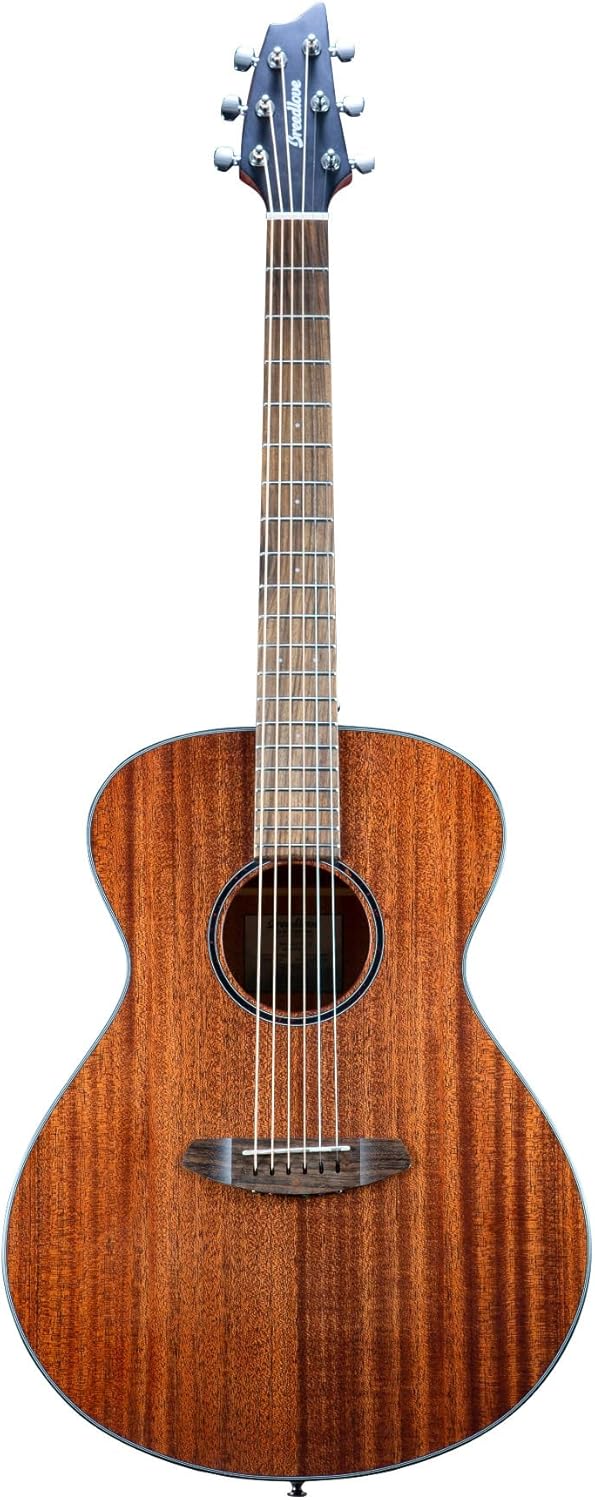 Breedlove Discovery S Concert Body EcoTonewood African Mahogany Top 6-String Acoustic Guitar with Slim Neck (Right-Handed, Natural Satin)