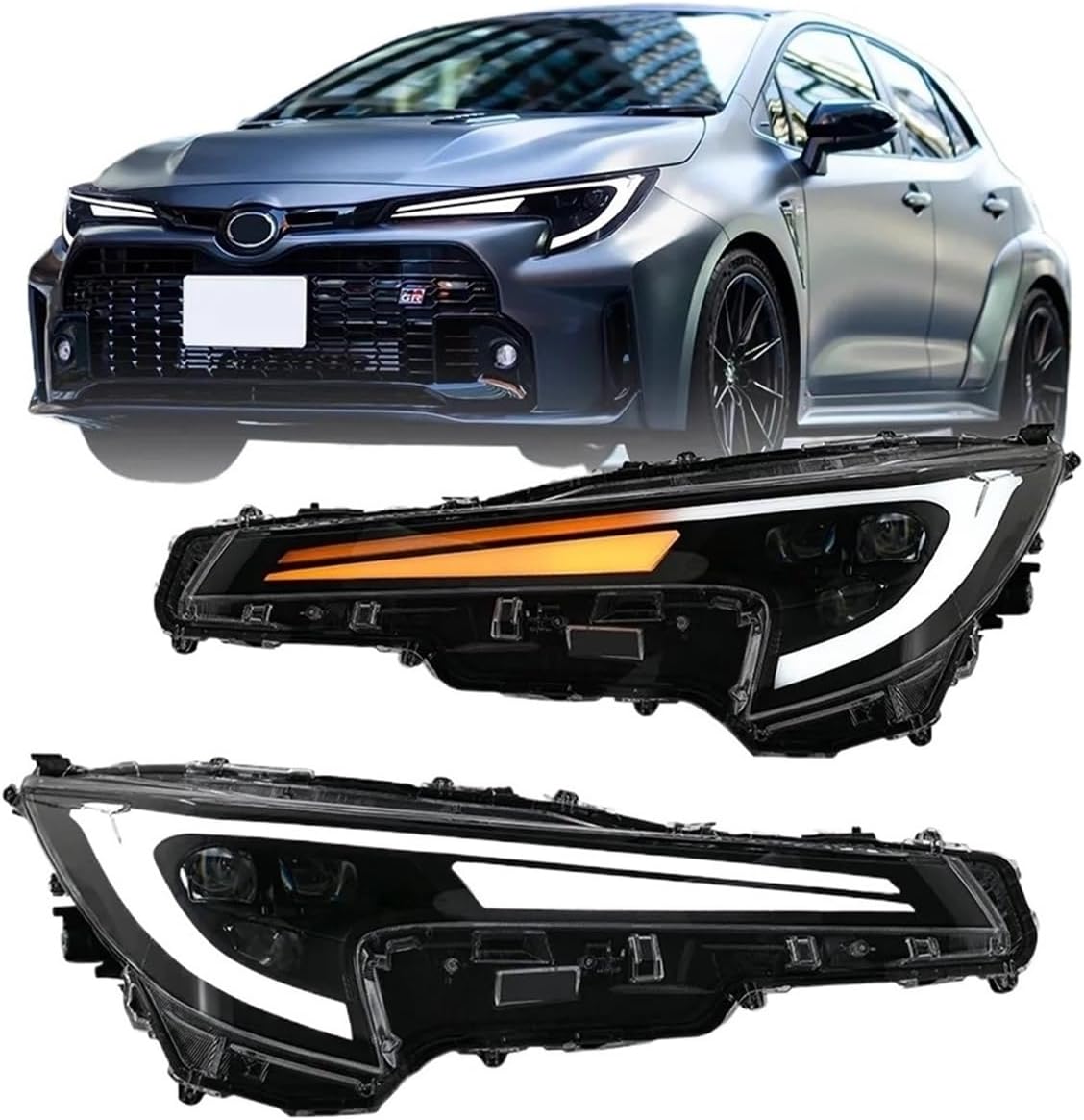 2PCS LED Projector Headlights Assembly Compatible For Toyota Corolla 2020-2026 Front Head Lamps Assembly Headlamp Accessories
